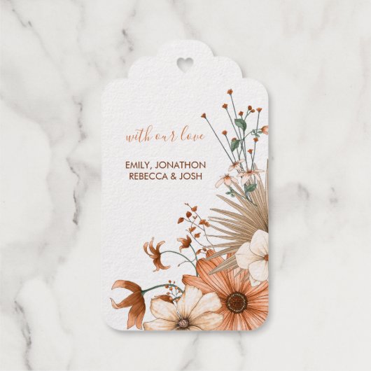 感謝の感謝の賛美花模様感謝祭 ギフトタグ (裏面)