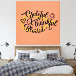 感謝の感謝の賛美贈り物 キャンバスプリント