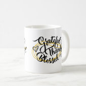 感謝の感謝の賛美贈り物 コーヒーマグカップ (正面右)