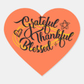 感謝の感謝の賛美贈り物 ハートシール (正面)