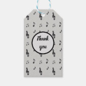 感謝の感謝の音楽先生ミュージカルノート ギフトタグ (正面)