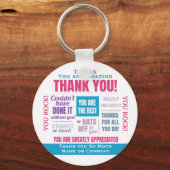 感謝の感謝引用文 キーホルダー (正面)