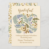 感謝の感謝祭の発表 案内状 (正面/裏面)