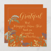 感謝の感謝祭ビジネスホリデーカード シーズンカード (正面/裏面)