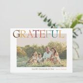 感謝の感謝祭ミニマリストの写真 シーズンカード (スタンド正面)