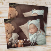 感謝の感謝祭モダン家族の写真 シーズンポストカード