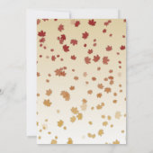 感謝の感謝祭リース シンプルなマップルリーフ 招待状 (裏面)