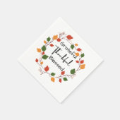 感謝の感謝祭賛美の葉秋 スタンダードカクテルナプキン (角)