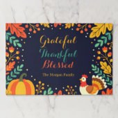 感謝の感謝祭賛美ランチョンマット ペーパーパッド (正面)