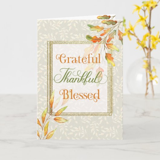 感謝の感謝祭賛美祭 カード (黄色い花)