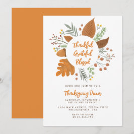 感謝の感謝賛美のディナー 招待状