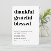 感謝の感謝賛美のディナー 招待状 (スタンド正面)
