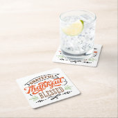 感謝の感謝賛美の休日のsqu スクエアペーパーコースター (インサイチュ)