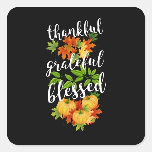 感謝の感謝賛美の気持ち スクエアシール (正面)