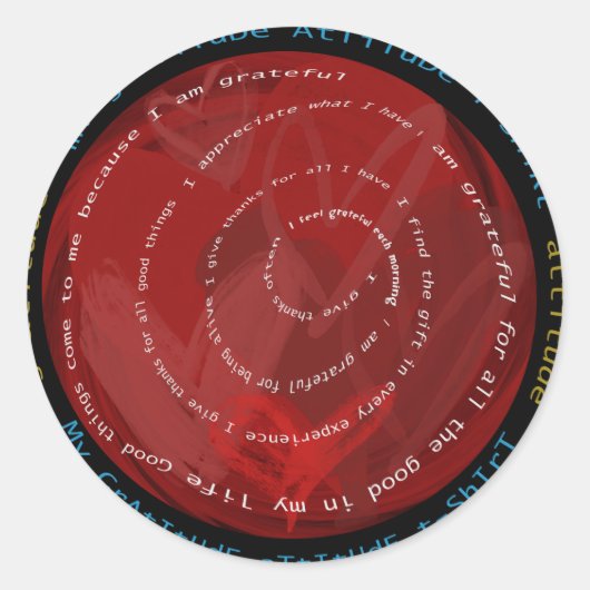 感謝の態度 ラウンドシール (正面)