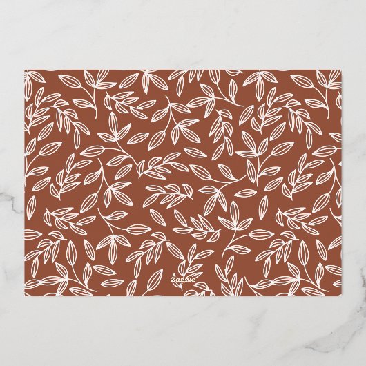 感謝の手書きスクリプト写真の感謝の気持ち 箔シーズンカード (裏面)