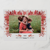 感謝の手書き箔押しホリデー写真カード 箔シーズンカード (裏面)