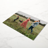 感謝の手書き箔押しホリデー写真カード 箔シーズンカード (回転した状態)