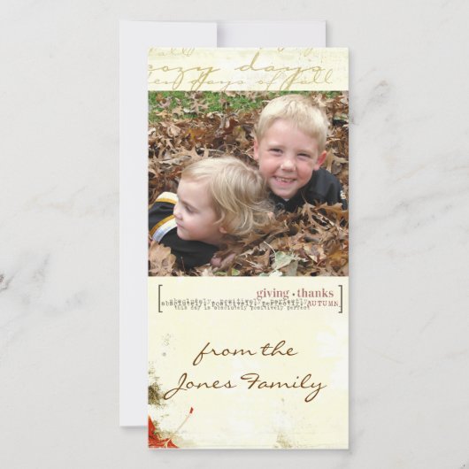 感謝の手紙 シーズンカード (正面)