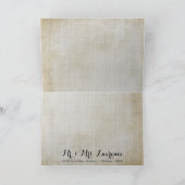 感謝の手紙 ラスティックレース エイジド ヴィンテージ リネン サンキューカード (内部)