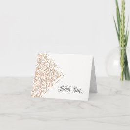 感謝の手紙　洗練されたロマンチックなウェディング サンキューカード