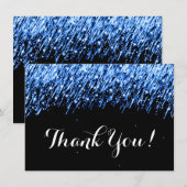 感謝の手紙 落ちる星たち "サファイアブルー" サンキューカード (正面/裏面)