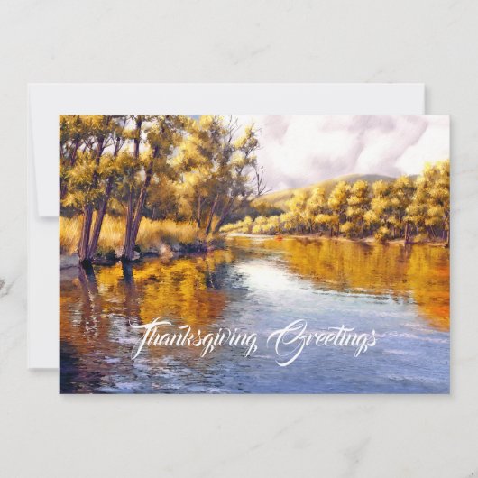 感謝の挨拶。秋景色 シーズンカード (正面)