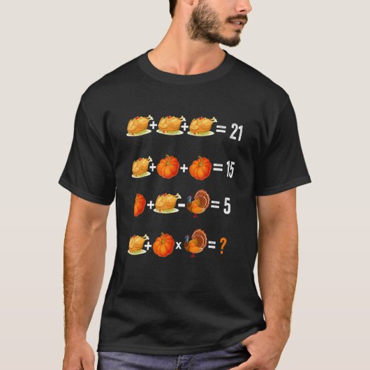 感謝の操作順序クイズ数学先生 Tシャツ (正面)