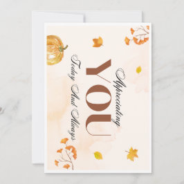 感謝の放牧：七面鳥サイズのサンキューカード 招待状