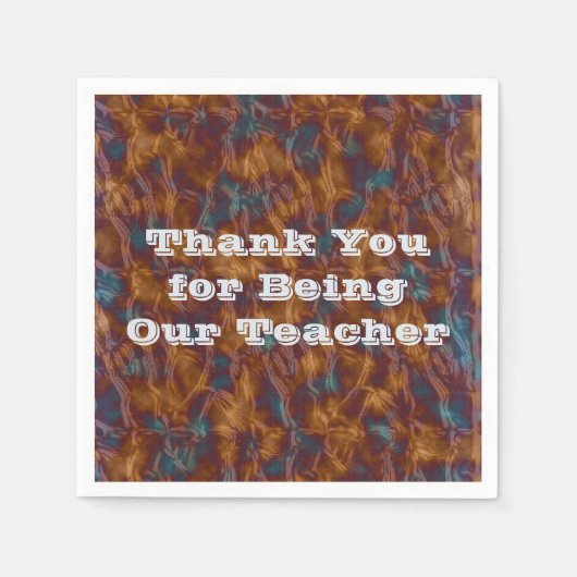 感謝の教室先生 スタンダードカクテルナプキン (正面)