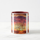 感謝の日々の祈りの言葉2トーンのマグカップ マグカップ (中央)