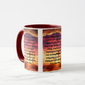 感謝の日々の祈りの言葉2トーンのマグカップ マグカップ (正面左)