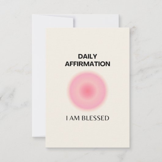 感謝の日々の肯定前向きスピリチュアル サンキューカード (正面)