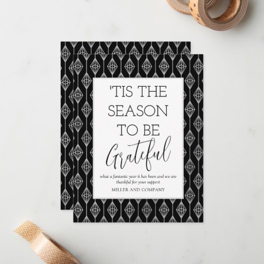 感謝の日が来る季節企業のだ ノートカード (正面/裏面インサイチュ)