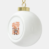 感謝の日にパイ格言のために兄弟を交換する セラミックボールオーナメント (右)