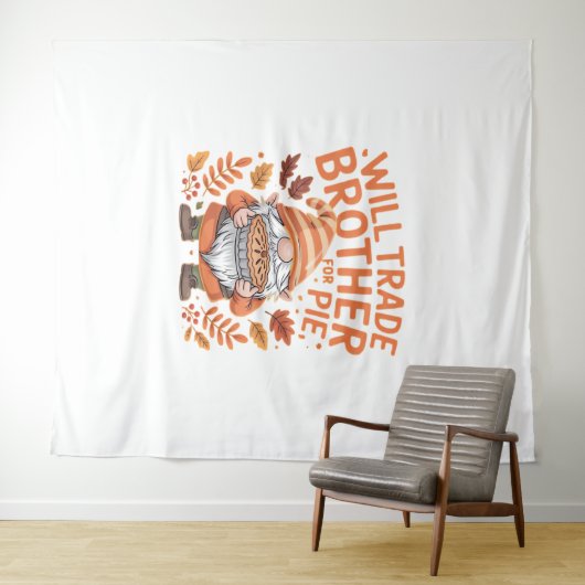 感謝の日にパイ格言のために兄弟を交換する タペストリー (インサイチュ(横))