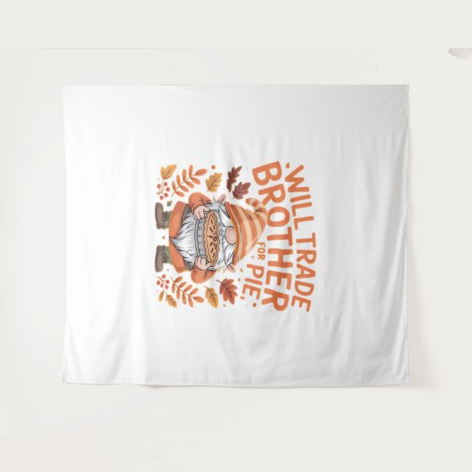 感謝の日にパイ格言のために兄弟を交換する タペストリー (正面(横))