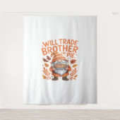 感謝の日にパイ格言のために兄弟を交換する タペストリー (正面)