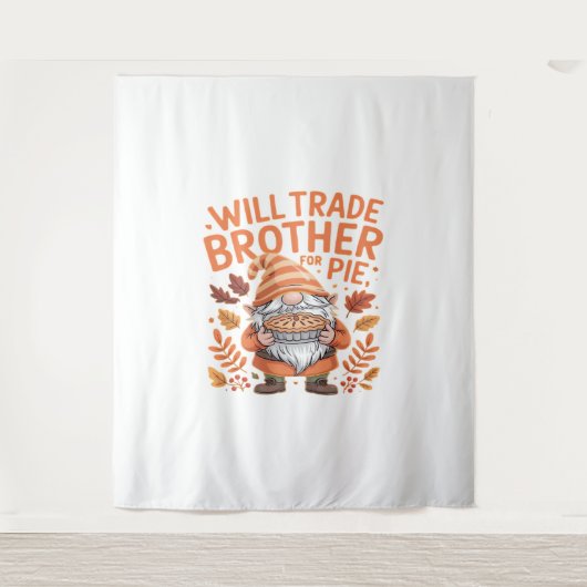 感謝の日にパイ格言のために兄弟を交換する タペストリー (正面)