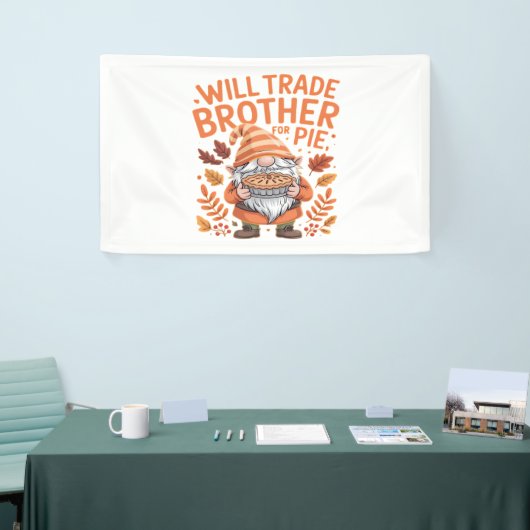 感謝の日にパイ格言のために兄弟を交換する 横断幕 (トレードショー)