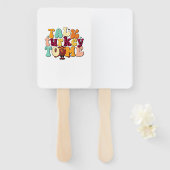 感謝の日に七面鳥を私に話おもしろいす ハンドファン (正面&裏面)