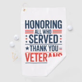 感謝の日に仕えたすべての名誉退役軍人 ゴルフタオル (インサイチュ)