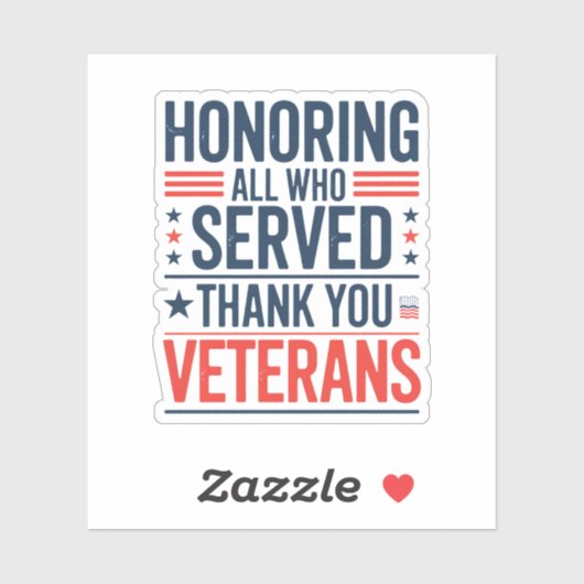 感謝の日に仕えたすべての名誉退役軍人 シール (シート)