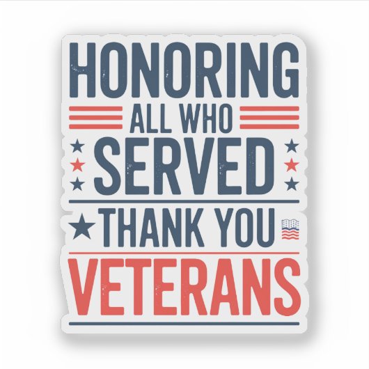 感謝の日に仕えたすべての名誉退役軍人 シール (正面)