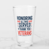 感謝の日に仕えたすべての名誉退役軍人 タンブラーグラス (正面)