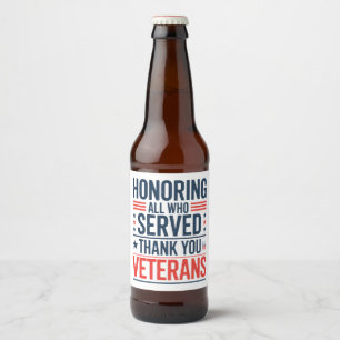 感謝の日に仕えたすべての名誉退役軍人 ビールラベル