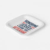 感謝の日に仕えたすべての名誉退役軍人 ペーパープレート (傾斜あり)