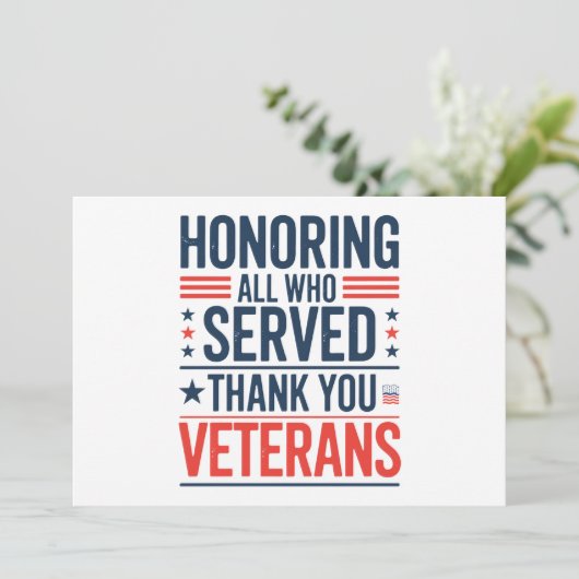 感謝の日に仕えたすべての名誉退役軍人 招待状 (スタンド正面)