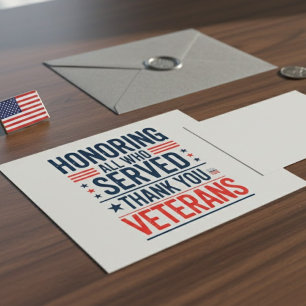 感謝の日に仕えたすべての名誉退役軍人 招待状