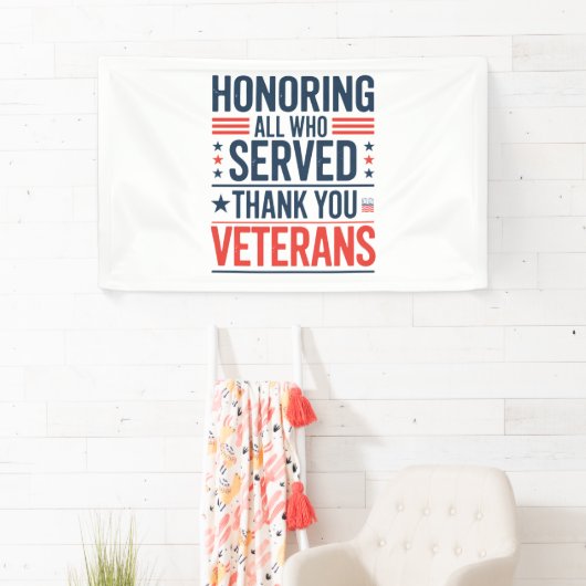 感謝の日に仕えたすべての名誉退役軍人 横断幕 (インサイチュ)